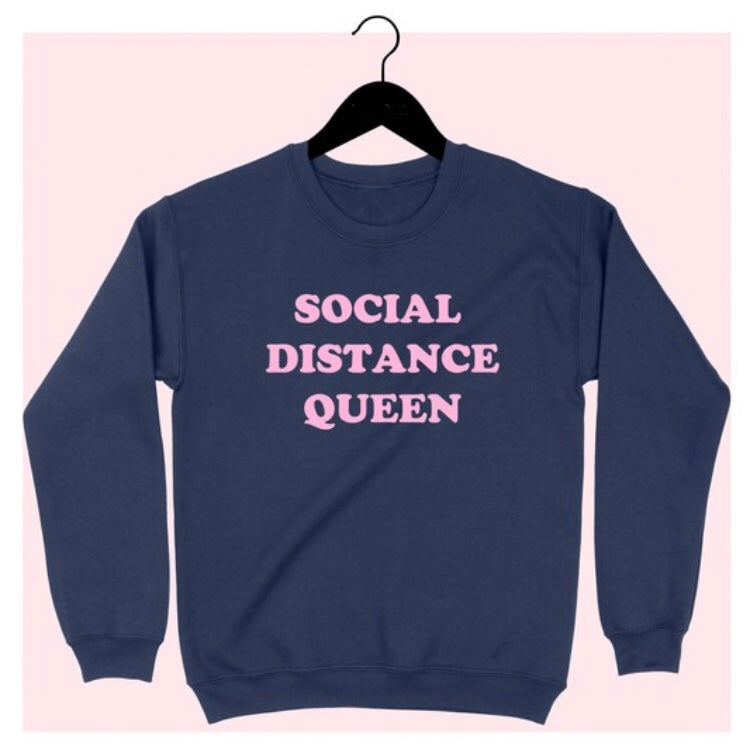 Social Distance Queen Sweatshirt (Navy)