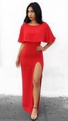Gwen Scoop Back Dress- Red ( Medium Left )